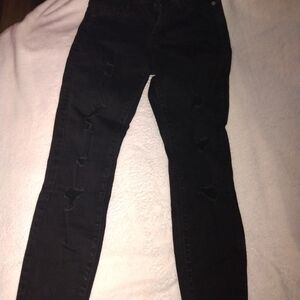 Old Navy Black Distressed Jeggings